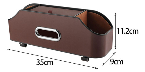 Caja De Almacenamiento Trasera Para Asiento De Marron Oscuro