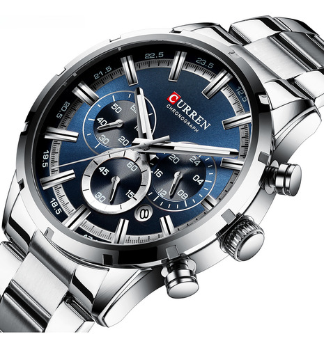 Reloj De Cuarzo Para Hombre 8355 Negro Resistente Al Agua
