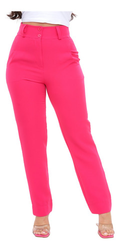 Calça Wide Leg Feminina  Alfaiataria Pantalona Cintura Alta