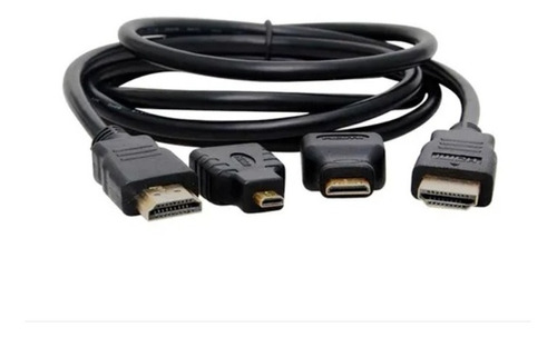 Cable Hdtv 3 En 1, Con Adaptadores Mini Hd Y Micro Hd