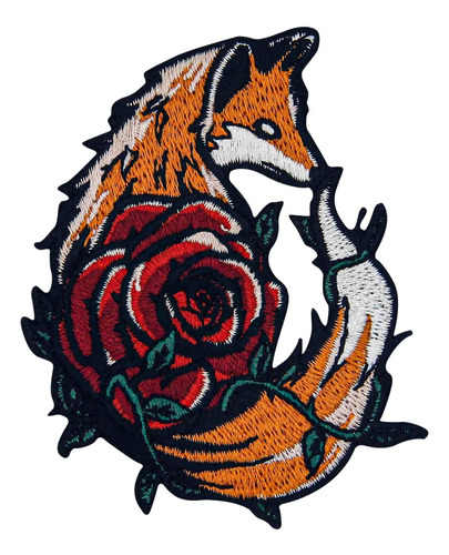 Parche De Zorro Rosa, Insignia Bordada, Emblema Para Coser O