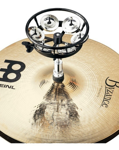 Pandereta Para Hihat Meinl Thh1bk Jingles De Acero Color Negro