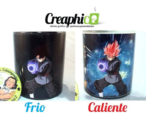 Tazón Dragon Ball, Tazón Mágico, Cambian Con Agua Caliente