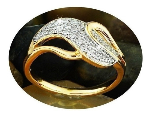 Anillos Elegante Oro 18k Parejas Promesa Regalo Dama Novia