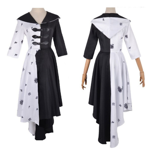 Xlm Traje De Cosplay Cruella De Vil Para Adulto / Niñas