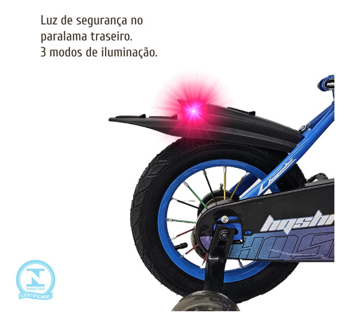 Bicicleta Infantil Aro 12 Com Luzes Led E Design Premium!