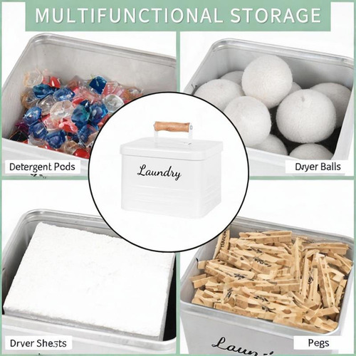 Lapandry Pods Storage Recipiente De Lavanderia Caixa Branco