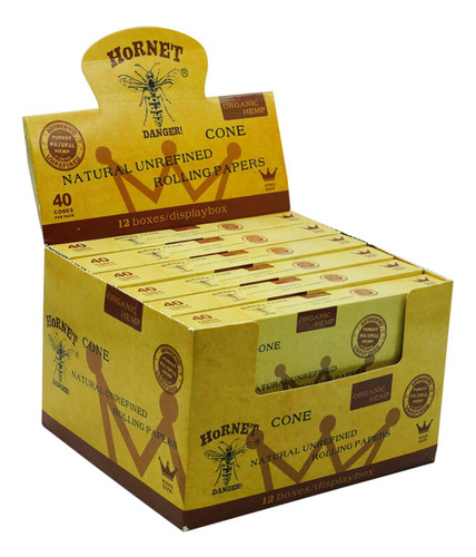  Caja De Cono De Papel Natural King Sizeprerolados Hornet 