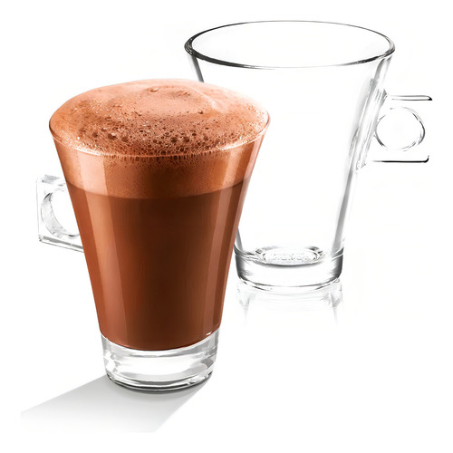 Kit 2 Caneca Vidro Nescafé Dolce Gusto Para Chocolate