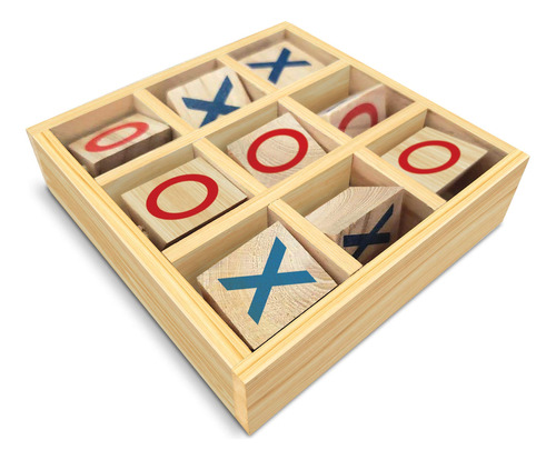 Gamie Juego De Madera Tic-tac-toe, Pequeno Juego De Viaje Co