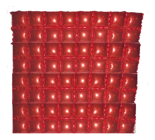 Pared Tipo Panel Globos Inflables 4d Cuadros 1.48mt X 1.42mt Color Rojo