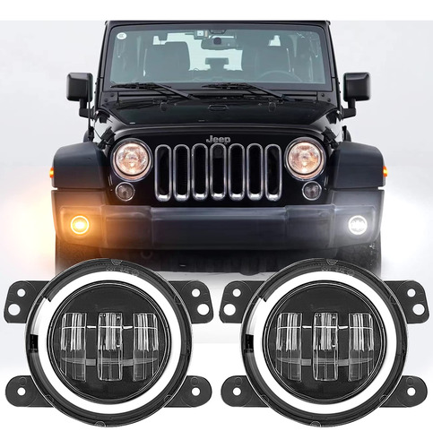 Luz Antiniebla Led 4  Para Jeep Wrangler Jk Unlimited Jku 60