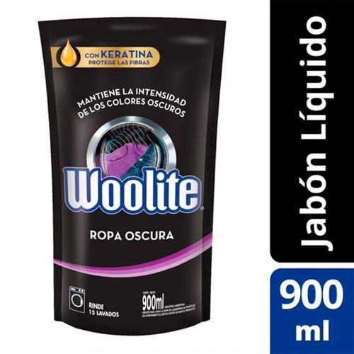 Jabón Líquido Ropa Oscura Repuesto Woolite 900 Ml