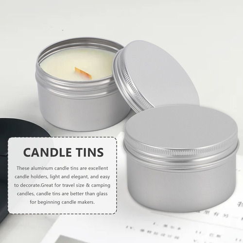 12 Latas De Metal Para Velas De 4 Oz Para Hacer Velas Tú Mis