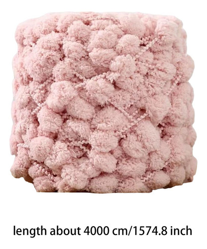 Hilo Grueso De Pompón, 4 Bolas, Cómodo Para Tejer A Rosa
