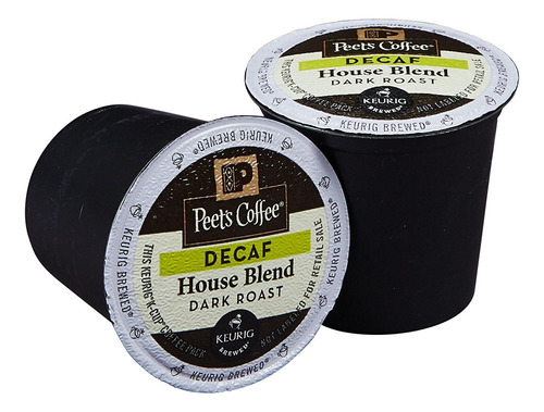 Peets Coffee Café Descafeinado House Blend De Una Taza Par.