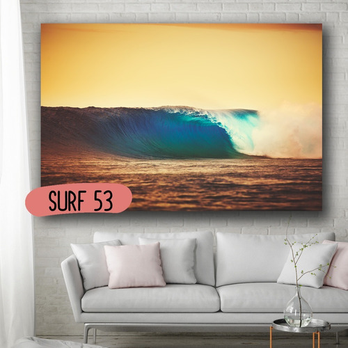 Cuadro Surf Olas Mar Playa 120x70 Otros Diseños Tela Canvas