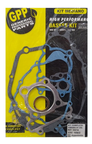 Imagen 1 de 2 de Kit Completo Empacaduras Motor Yamaha Xt225