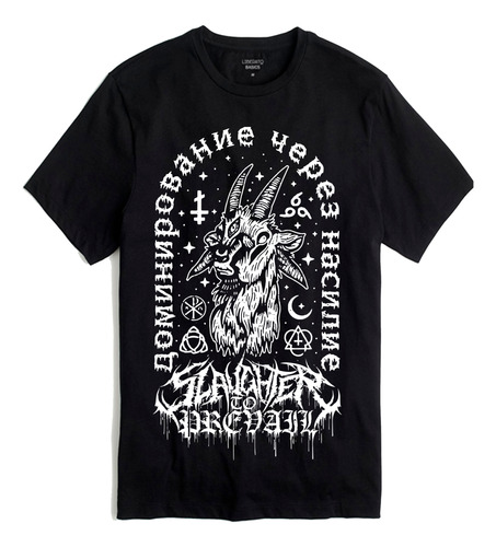 Playera Slaughter To Prevail Goat Death,metal,core,dark,rock