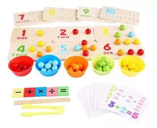 Montessori Clips Beads Board Game Sala De Aula Contagem