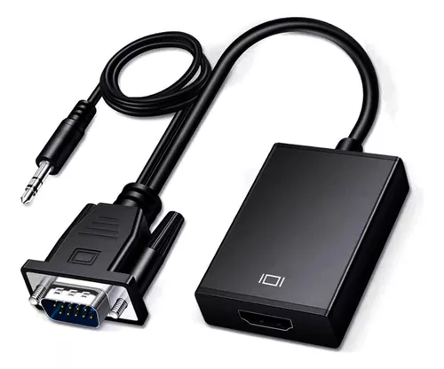 Cable Adaptador para PC HDMI Macho a VGA Hembra con audio — ZonaTecno