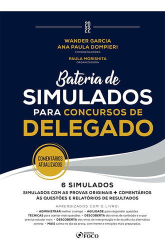 Bateria De Simulados Para Concursos De Delegado - 1ª Ed - 2022, De Arthur Trigueiros. Editora Editora Foco, Capa Mole Em Português, 2022