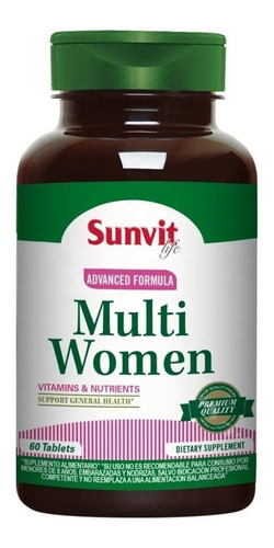 Multivitaminico Multi Women Sunvit 60 Tabletas Orig. Us
