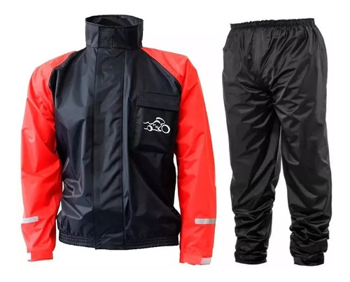 Imagem 1 de 7 de Capa Chuva Pb Moto Nylon Blusa Calça Impermeável Muito Leve