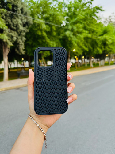 Funda Vans Waffle Para iPhone Color Negro Y Café