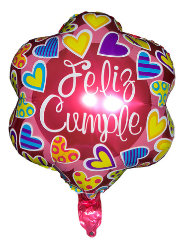 90 Globos Feliz Cumpleaños Metálicos Para Gas Helio