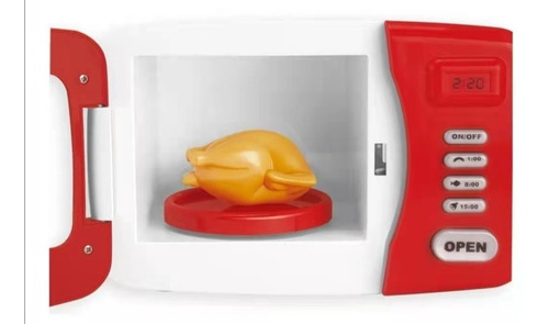 Forno Microondas Infantil Com Som E Luz - Giratório Dm Toys