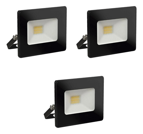 Pack 3 Foco Proyector Led Telco Sec 10w Cálido Ds43