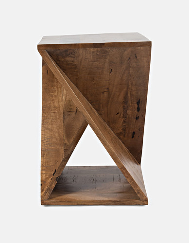 Mesa Angular Moderna En Madera De Mango Sólida Altura De 61