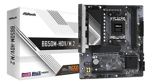 Placa-mãe Asrock B650m-HDV/m.2 Amd Am5 Ddr5 preta