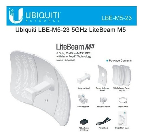 Antena Ap Ubiquiti Litebeam Airmax Lbe-m5-23 5ghz 23dbi