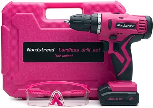 Juego De Taladro Inalámbrico Rosa  Kit De Destornillado.