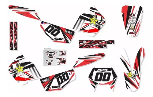 Adesivos Moto Cross Trilha Xtz 125 20mm Personalizada Lm112