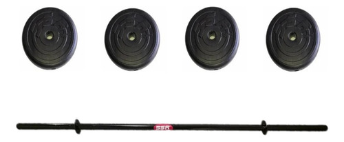 Barra Con Peso Ajustable 20kg Ssr Sport Recta