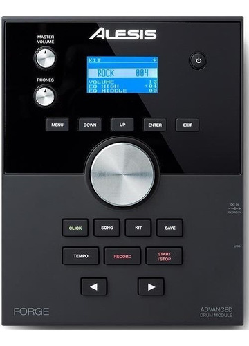 Bateria Eletrônica Alesis Forge Kit Com Pads Dual Zone, Módu