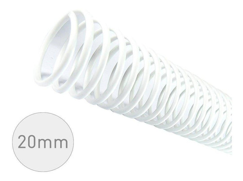 Espiral Para Encadernação Branco 20mm 120 Folhas 70 Und