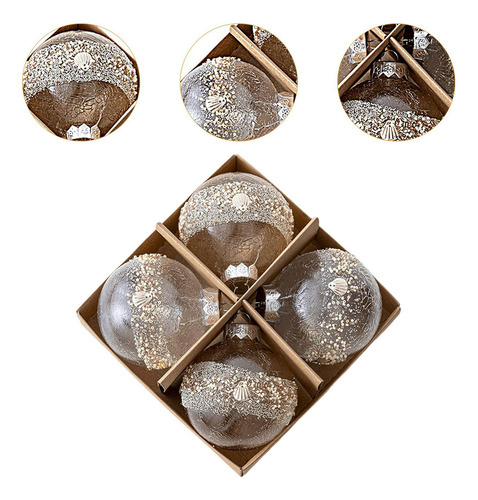 . Juego De Adornos De Bolas 8cm Decoración De Conchas