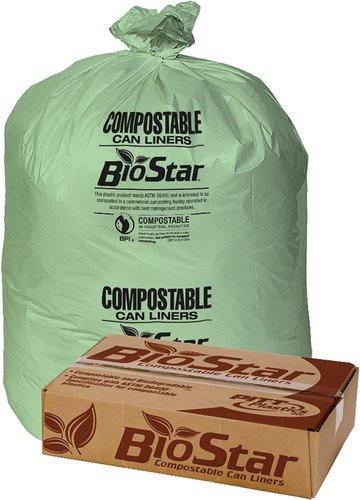 Pitt Plastics Biostar - Forros Compostables, 1 Mil, 33 X 39 