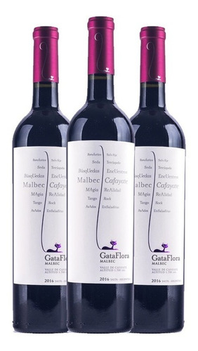 Vino Gata Flora Malbec Por 3  Mas Chocolate De Regalo