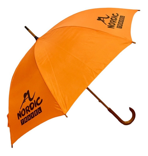 3 Paraguas Ejecutivos Mango Madera Personalizados Con Logo