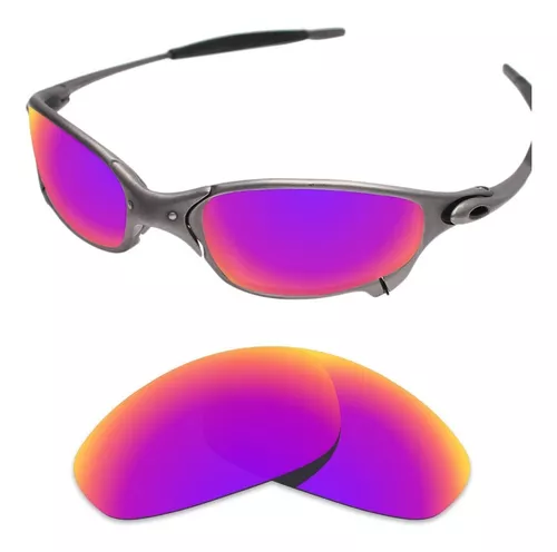 ÓCULOS DE SOL OAKLEY JULIET - LENTE ROXA PURPLE - ARMAÇÃO X METAL - Filip  Joias