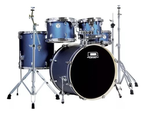 Bateria D One Rocket Dr22 Blue Satin Sparkle Azul Acustico
