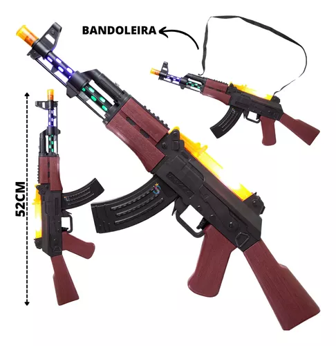 Metralhadora Fuzil M16 Som E Luz Militar Arma 52cm - SF Combat -  Brincadeiras de Faz de Conta - Magazine Luiza