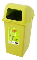Comprar Cesto De Residuos Reciclaje 60 Lts Tapa Buzón X 1 U. Art 190 Color Verde