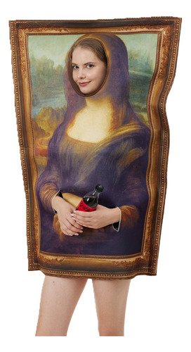 Mona Lisa Mural Disfraz Esponja Halloween Cosplay Vestido