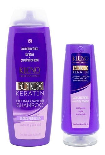 Kleno Bottox Keratin Kit Shampoo + Máscara Lacios Chico